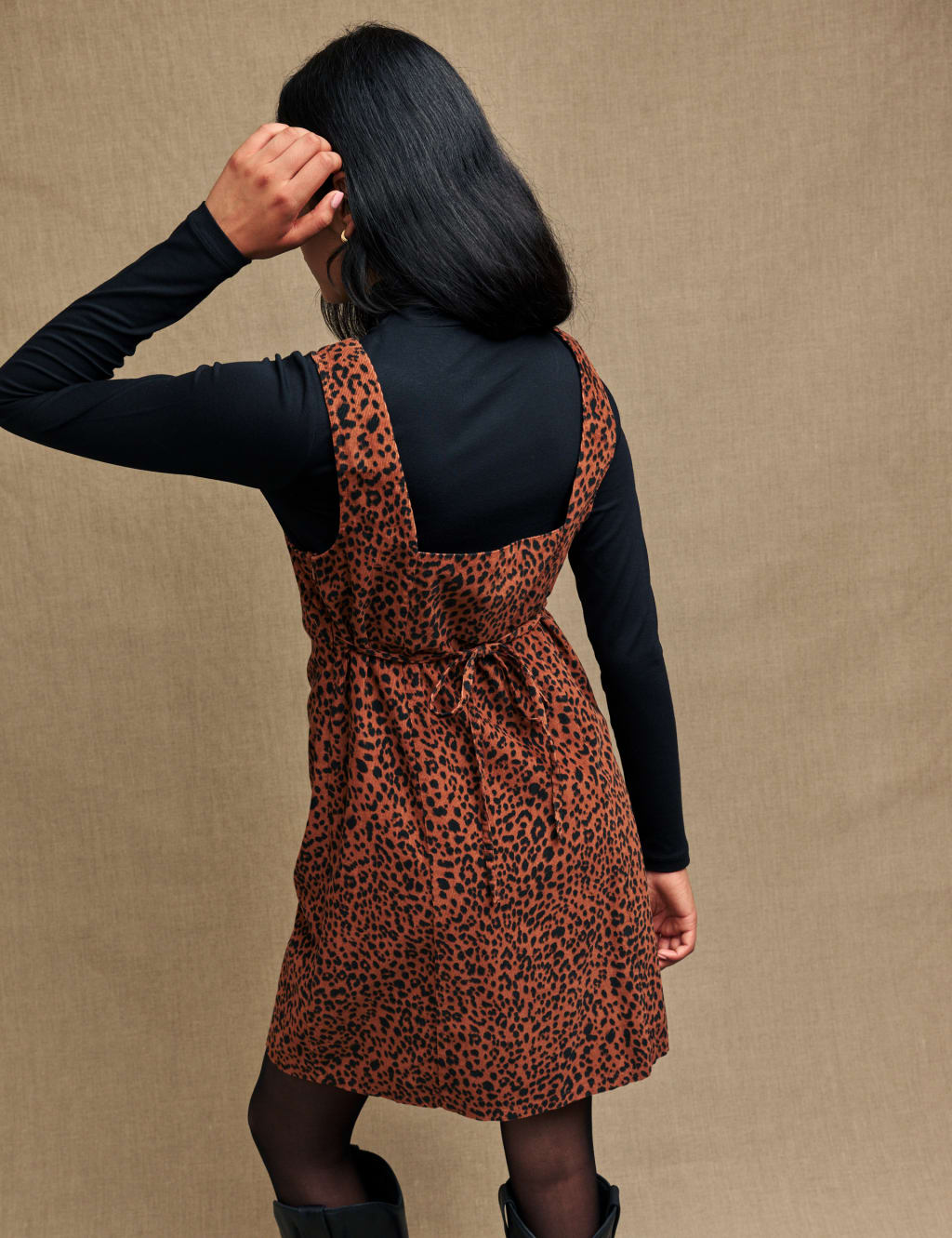 Cord Animal Print Mini Shift Dress image 3
