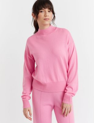Wool Rich Balloon Sleeve Jumper with Cashmere