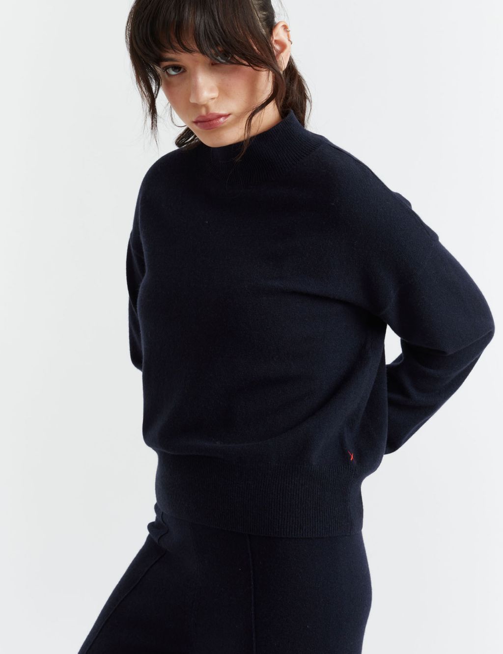 Wool Rich Balloon Sleeve Jumper with Cashmere image 1