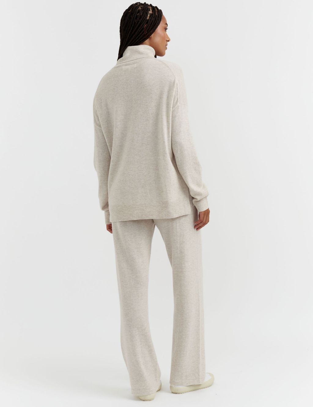 Wool Rich with Cashmere Roll Neck Relaxed Jumper image 4
