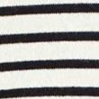 Wool Rich Striped Knitted Top with Cashmere - creammix
