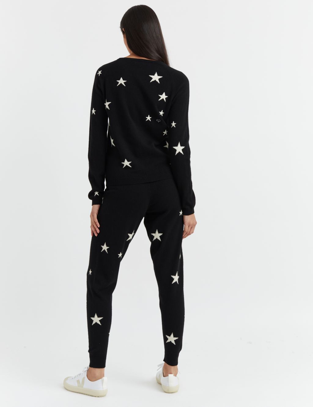 Wool Rich with Cashmere Star Print Joggers image 3