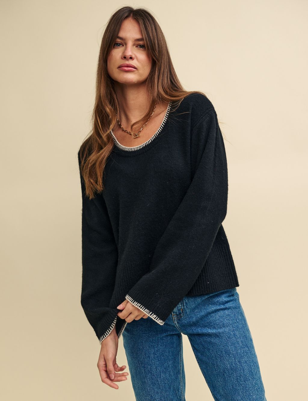 Scoop Neck Relaxed Jumper