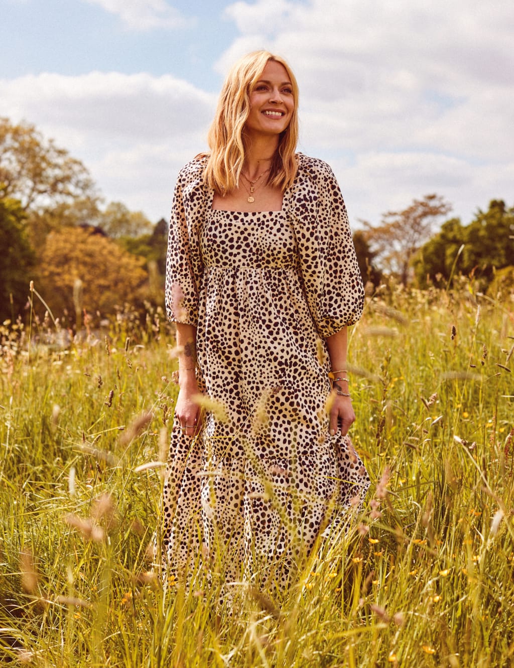 Organic Cotton Animal Print Waisted Dress image 1