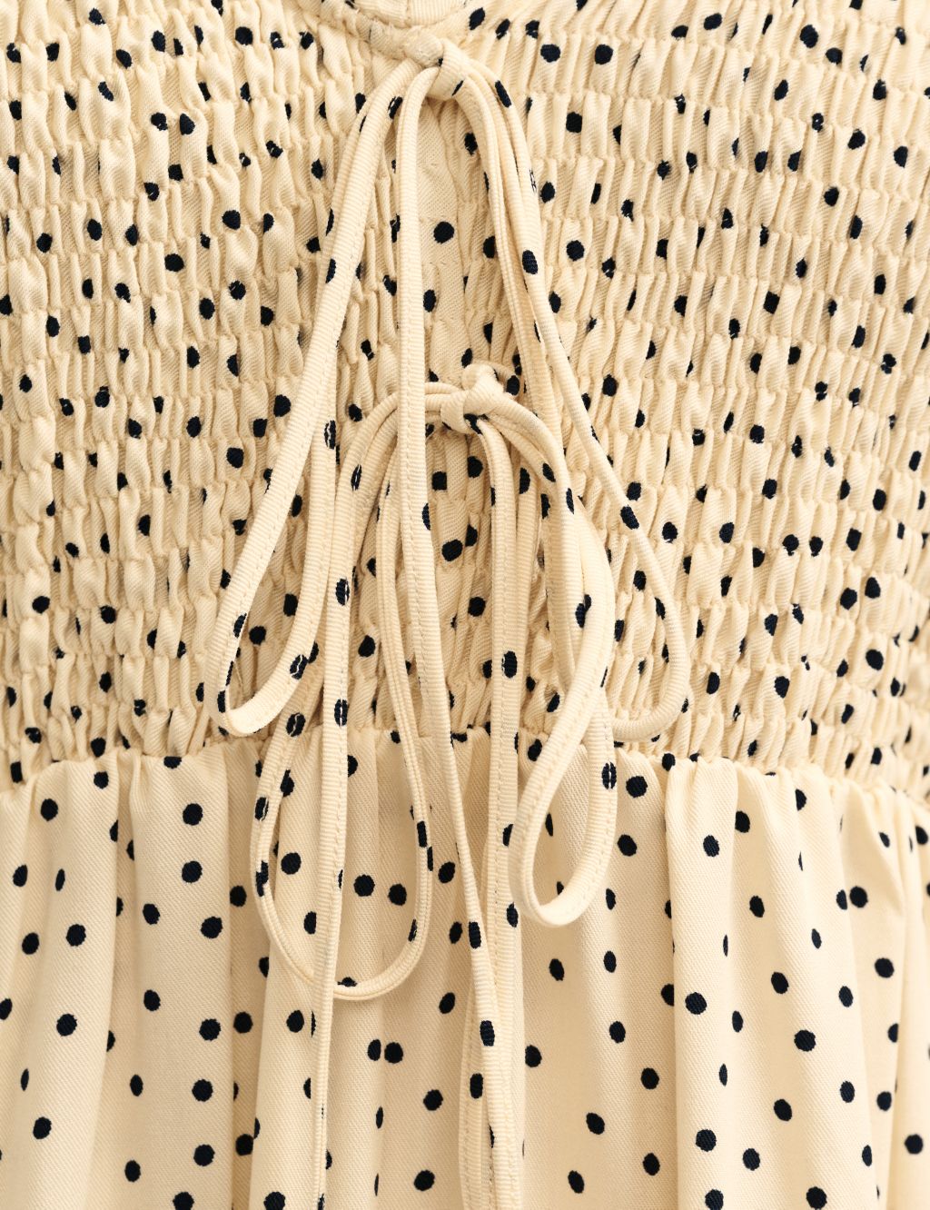 Polka Dot V-Neck Midi Waisted Dress image 7