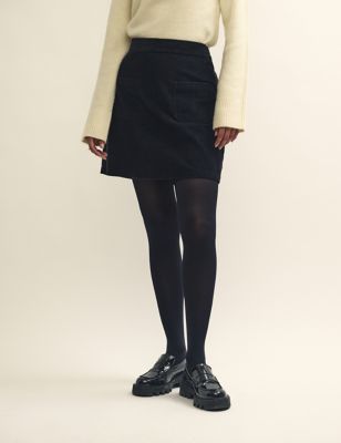 

Womens Nobody's Child Organic Cotton Mini A-Line Skirt - Black, Black