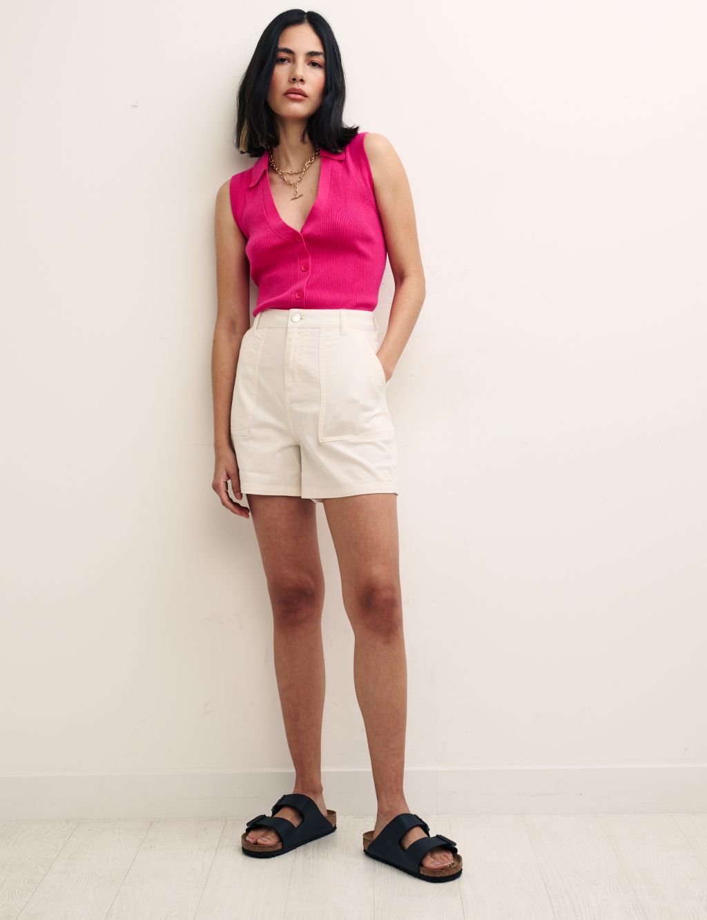 Pure Cotton Cargo High Waisted Shorts image 1