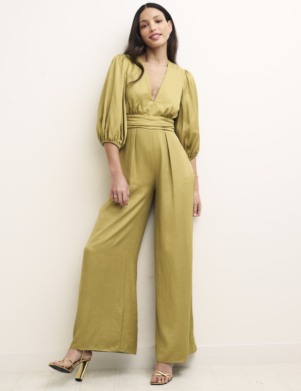 Belted Wide Leg Jumpsuit image 1