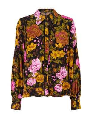 M&S Y.A.S Womens Floral Long Sleeve Shirt