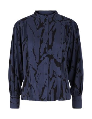 M&S Y.A.S Womens Printed Long Sleeve Blouse