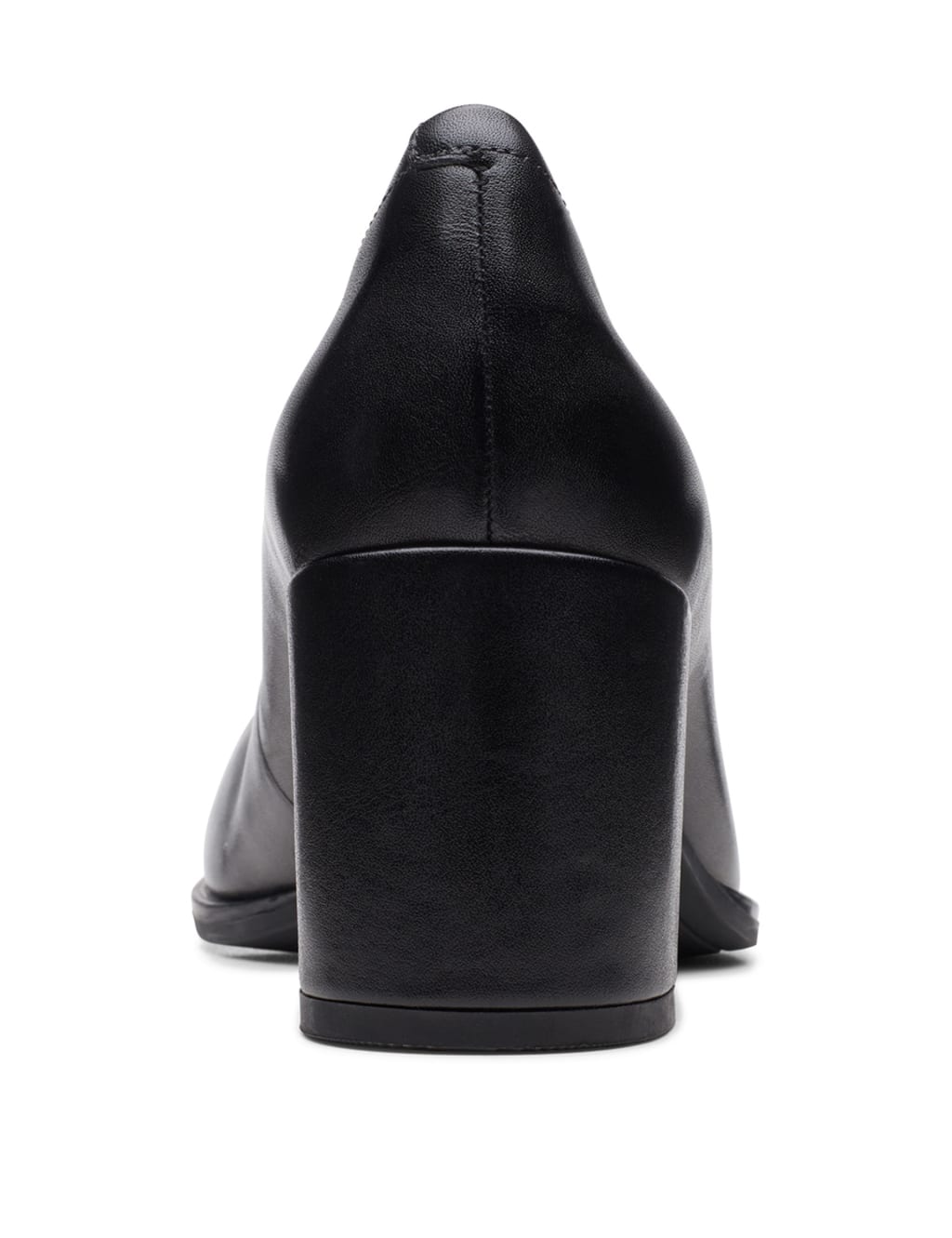 Leather Block Heel Court Shoes image 7