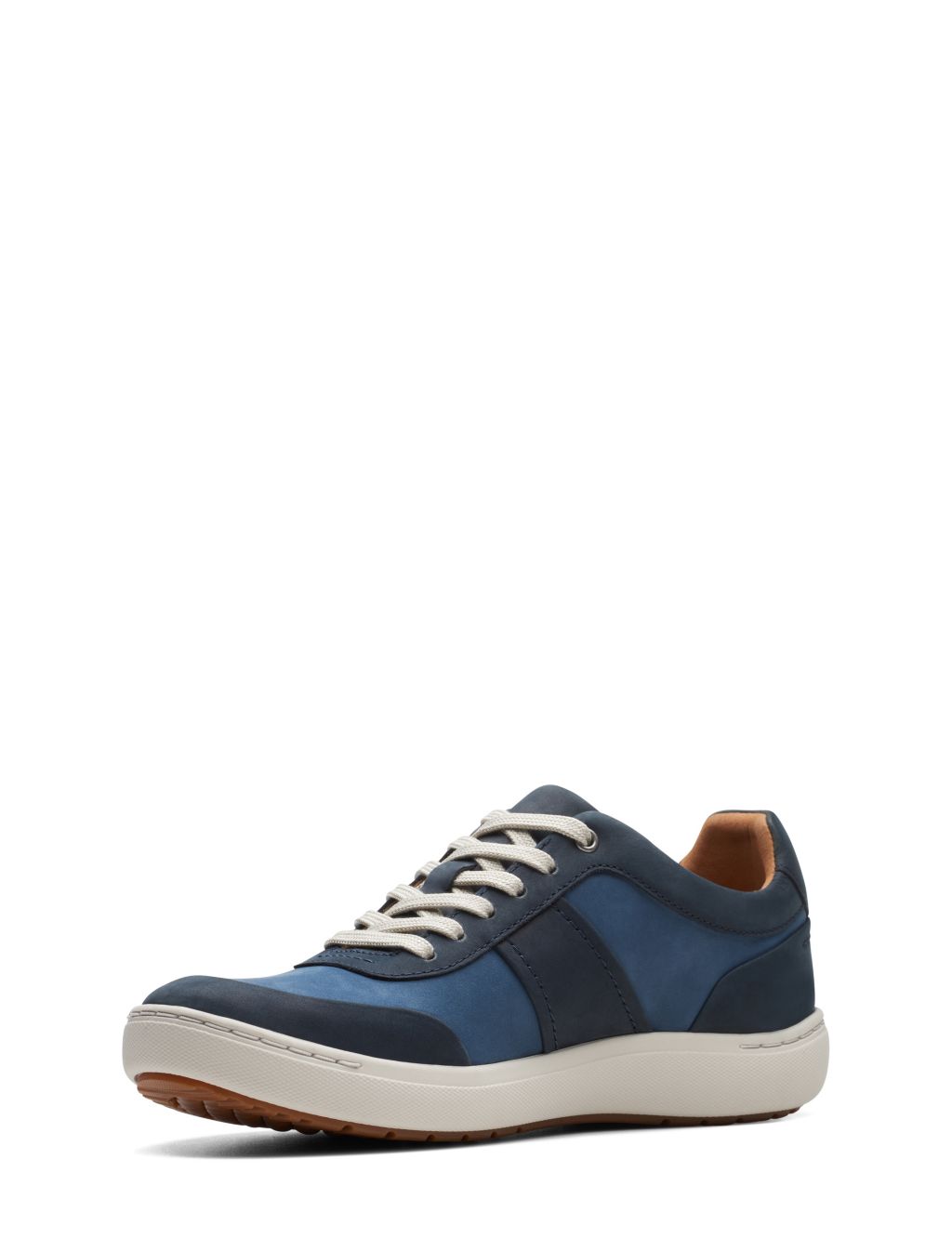 Leather Lace Up Colour Block Trainers image 4