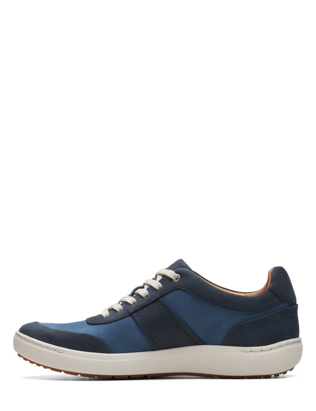 Leather Lace Up Colour Block Trainers image 6