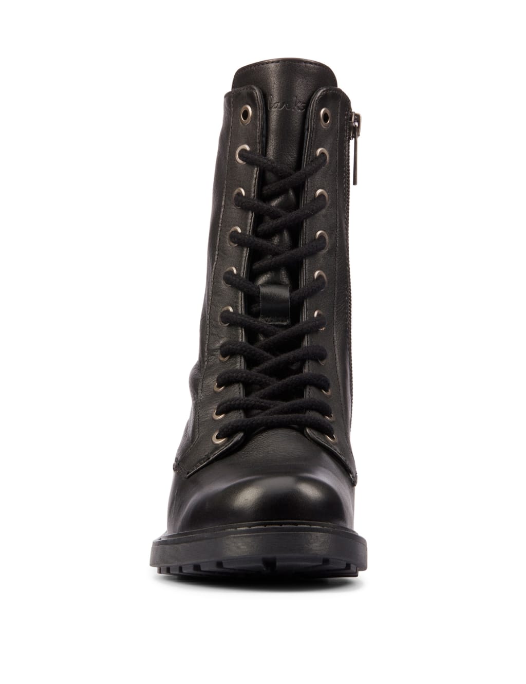 Leather Lace Up Block Heel Boots image 3