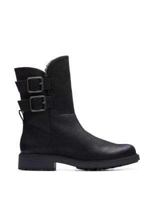 Clarks biker sales boots ladies