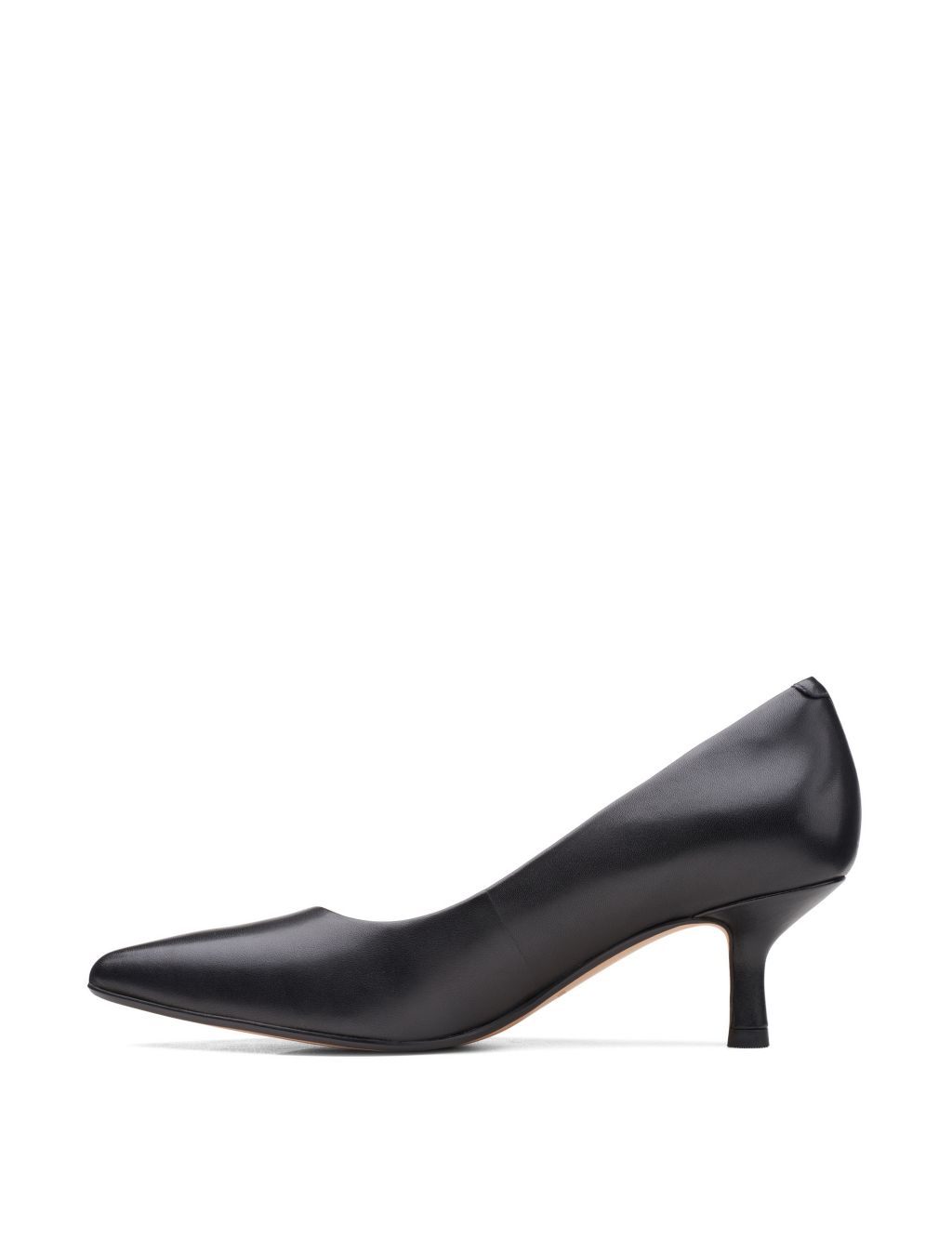 Leather Kitten Heel Court Shoes image 6