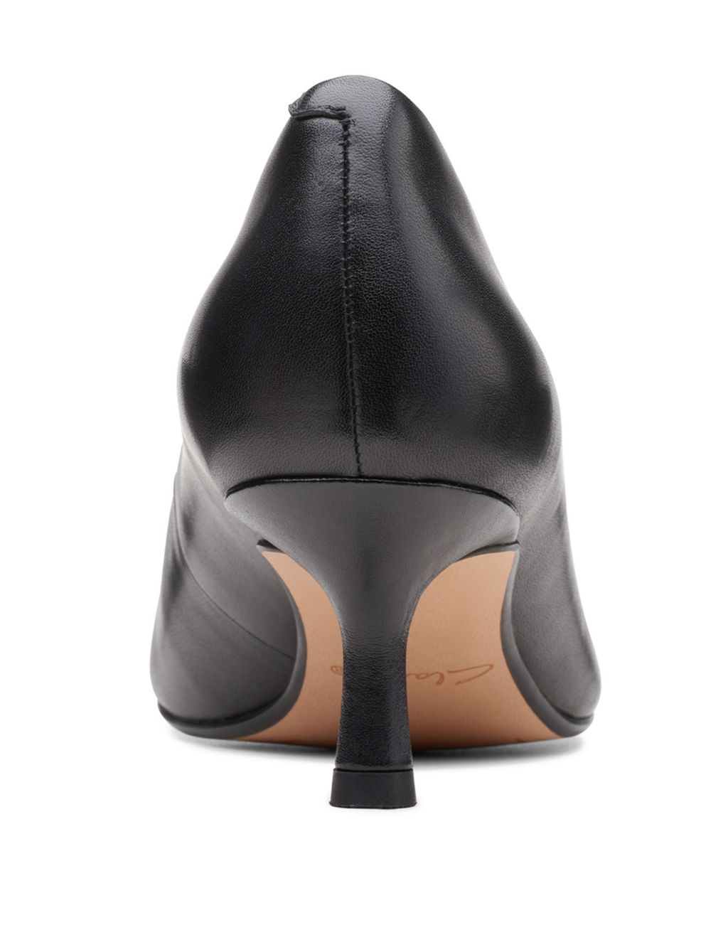 Leather Kitten Heel Court Shoes image 7