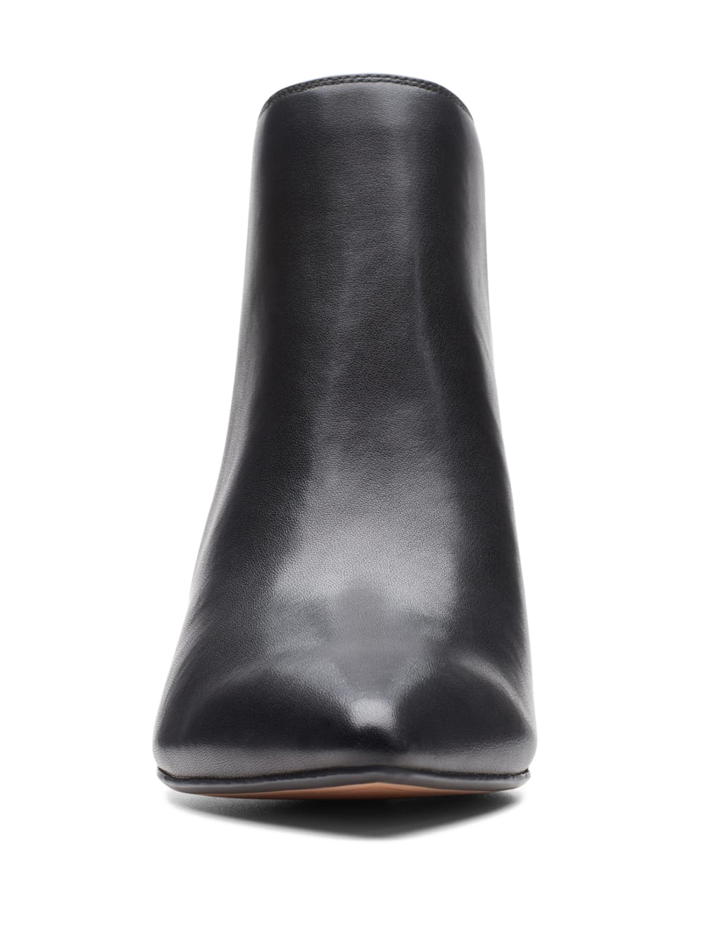 Leather Kitten Heel Pointed Ankle Boots image 3