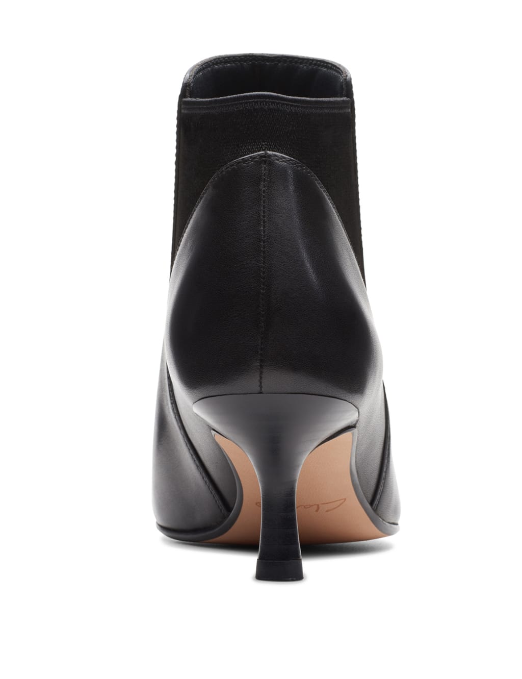 Leather Kitten Heel Pointed Ankle Boots image 7