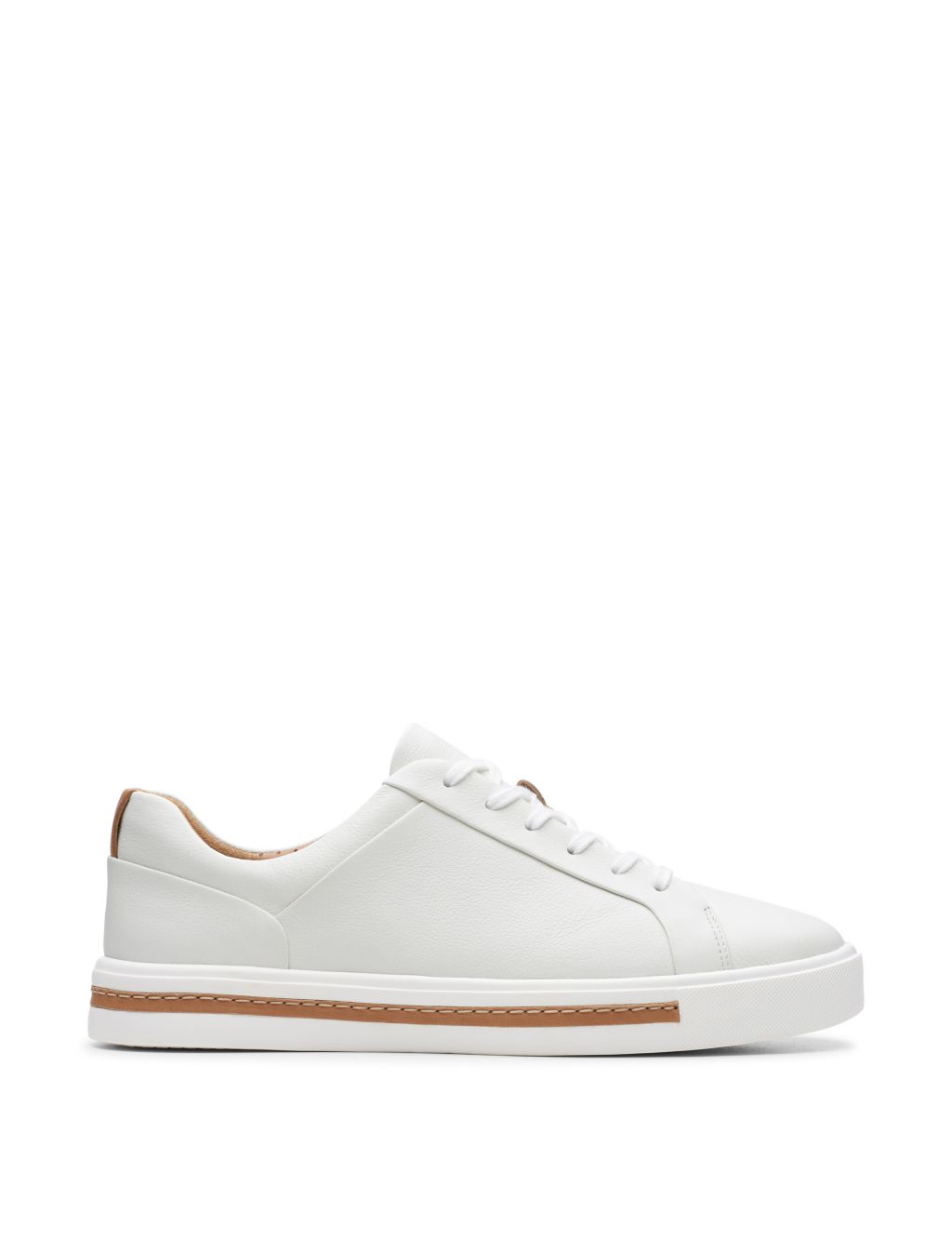 Wide Fit Leather Lace Up Trainers image 1