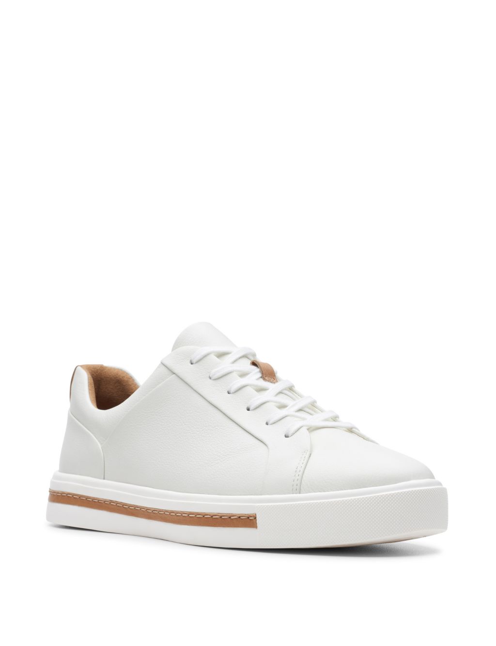 Wide Fit Leather Lace Up Trainers image 2