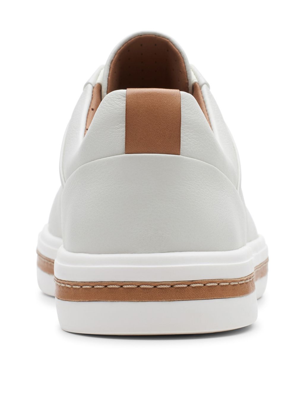 Wide Fit Leather Lace Up Trainers image 7