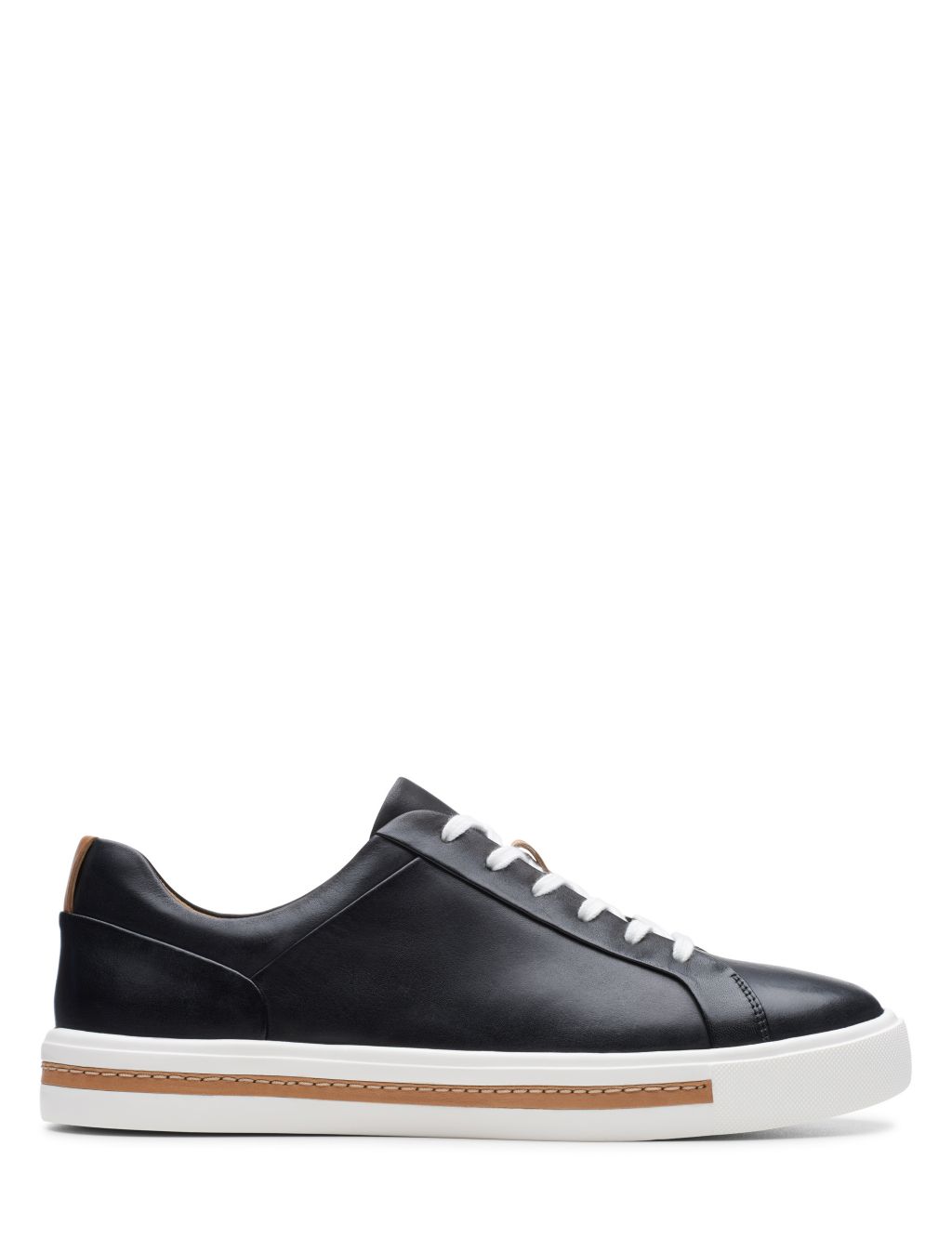 Wide Fit Leather Lace Up Trainers image 1