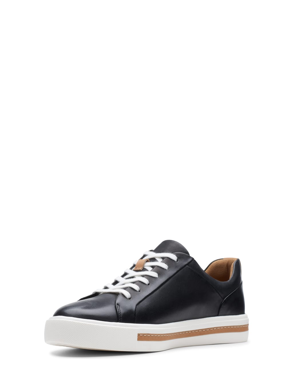 Wide Fit Leather Lace Up Trainers image 4