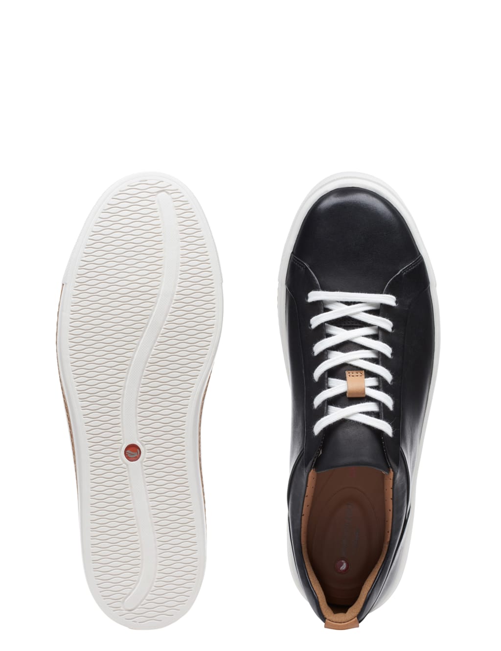 Wide Fit Leather Lace Up Trainers image 5