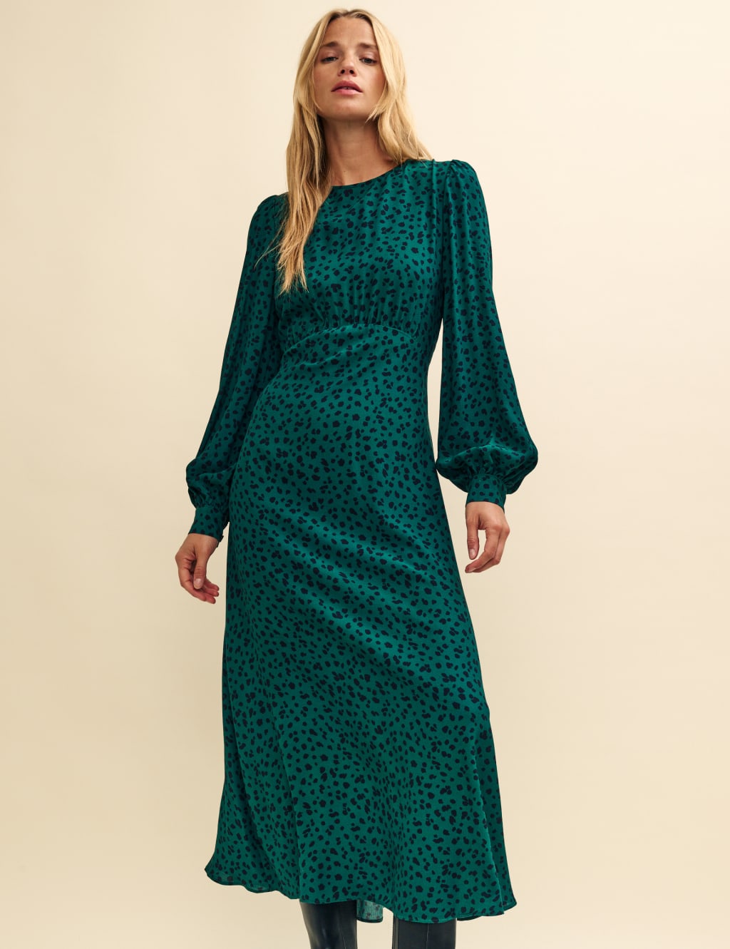 Animal Print Midaxi Waisted Dress image 2