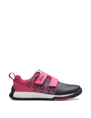 Clarks Girl's Kid's Star Ombre Riptape Trainers (7 Small - 4 Large) - 10 SF - Pink Mix, Pink Mix