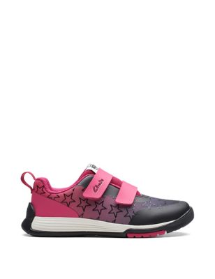 Clarks Girls Star Ombre Riptape Trainers (7 Small - 4 Large) - 13 SF - Pink Mix, Pink Mix