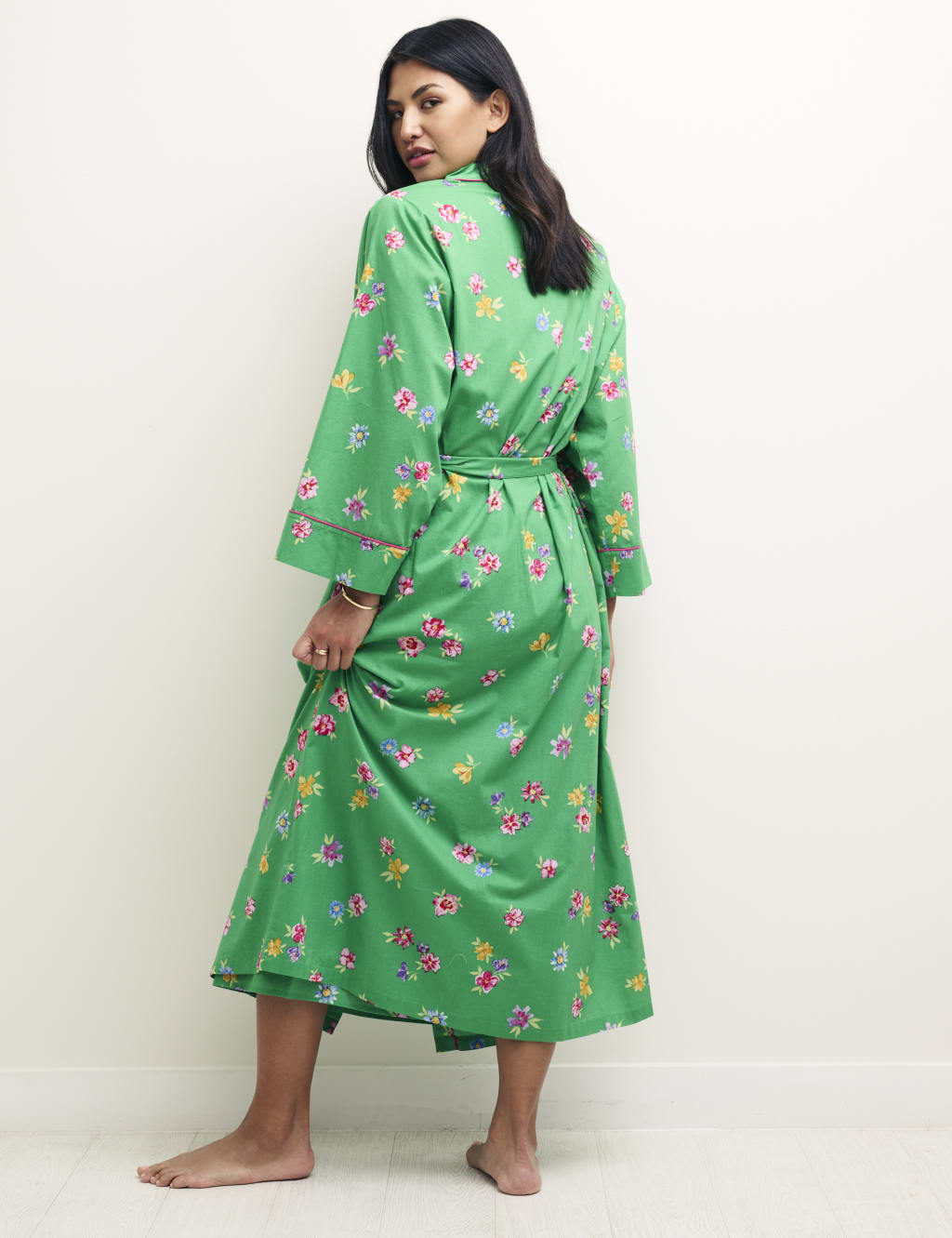 Pure Cotton Floral Long Robe image 4