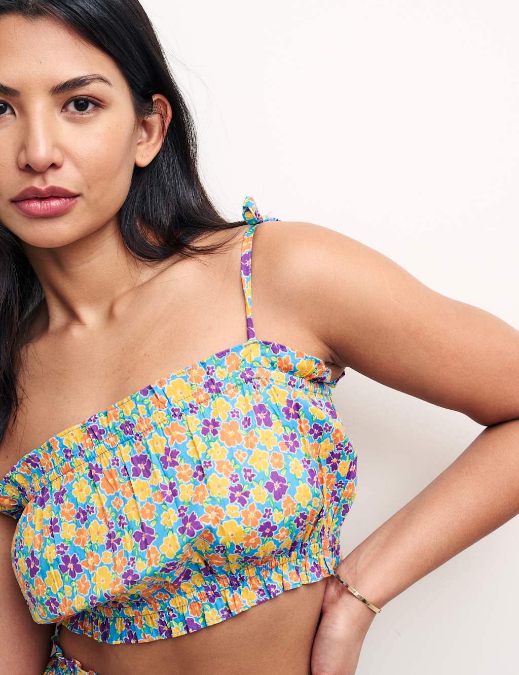 Organic Cotton Floral Crop Top image 3