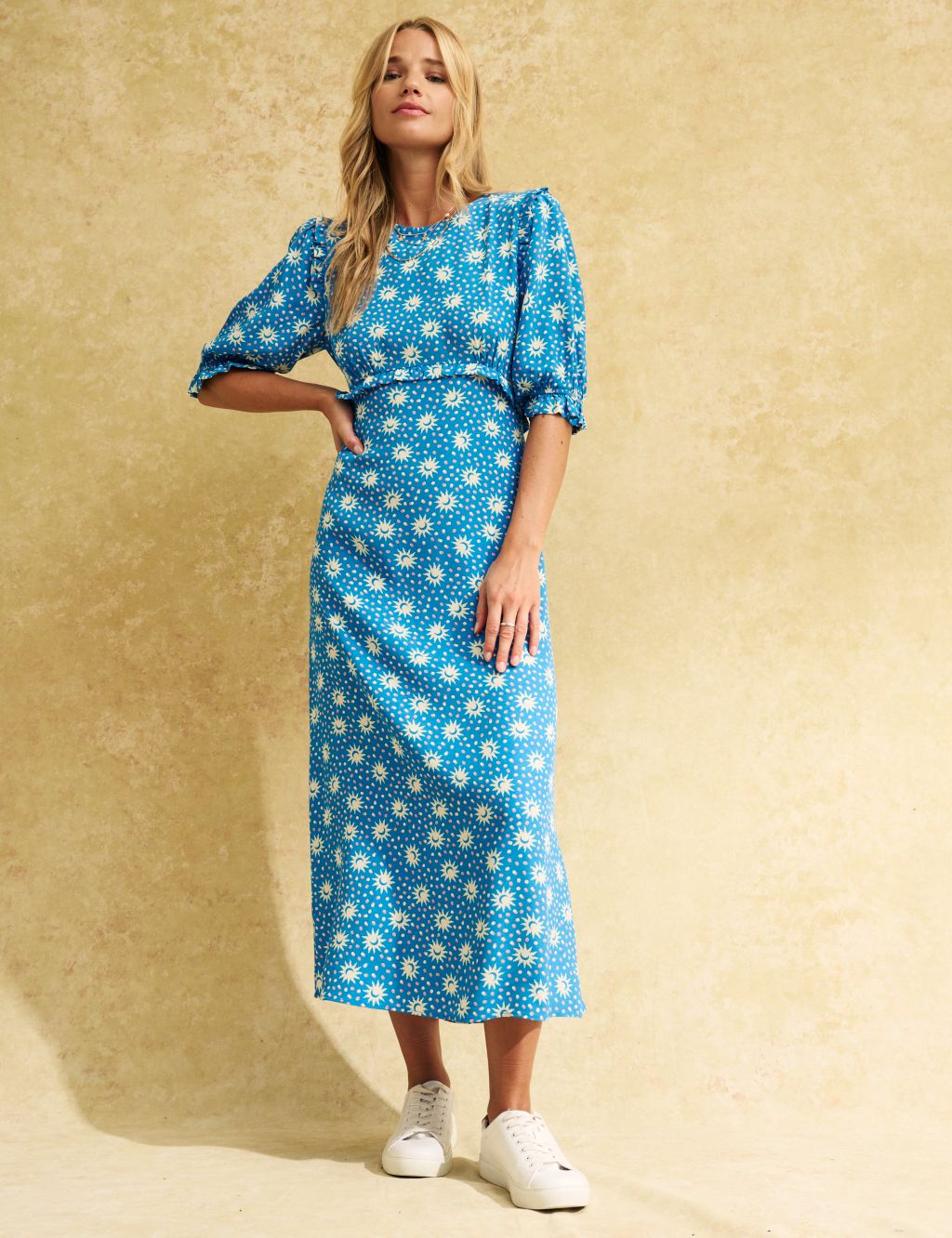 Printed Midi Tea Dress image 1