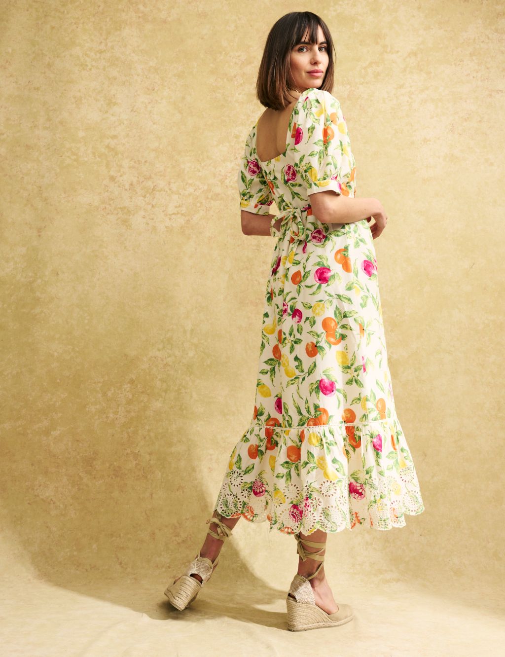 Organic Cotton Printed Midi Tea Dress image 4