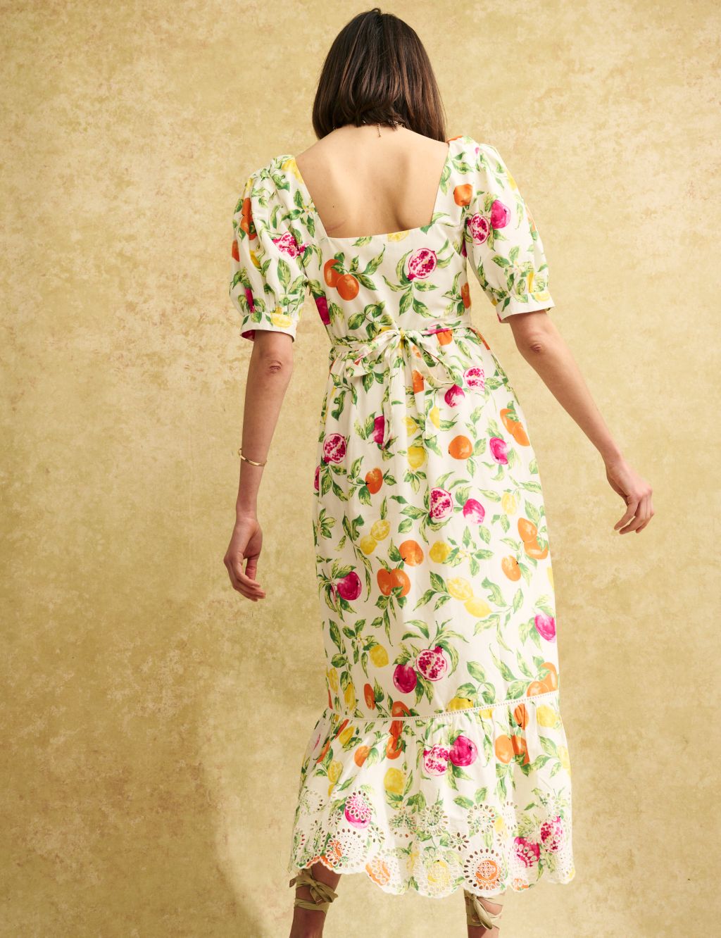 Organic Cotton Printed Midi Tea Dress image 5