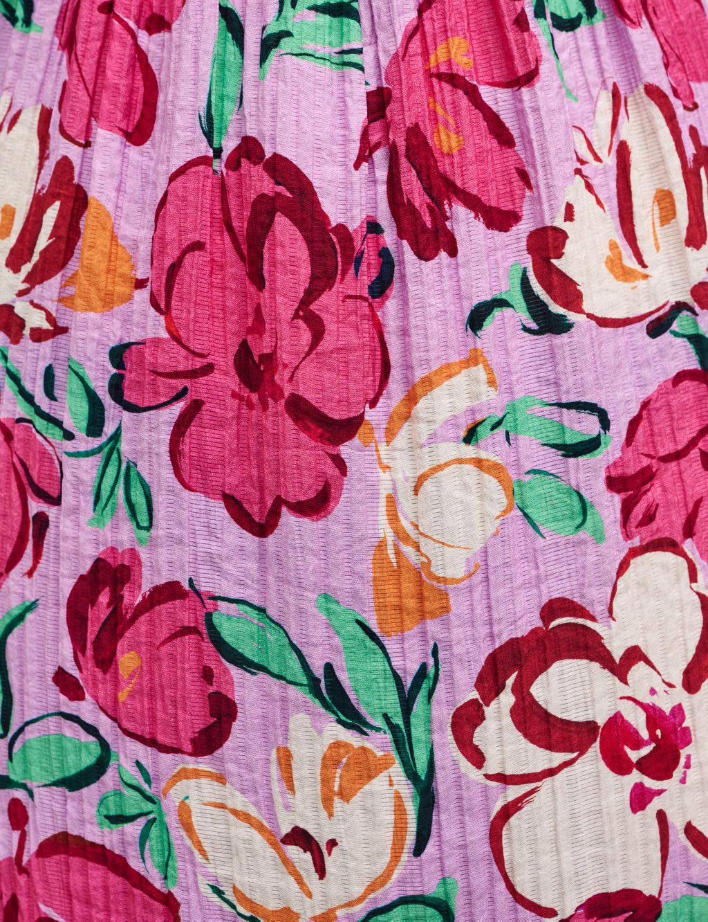 Floral V-Neck Puff Sleeve Midi Tea Dress image 6