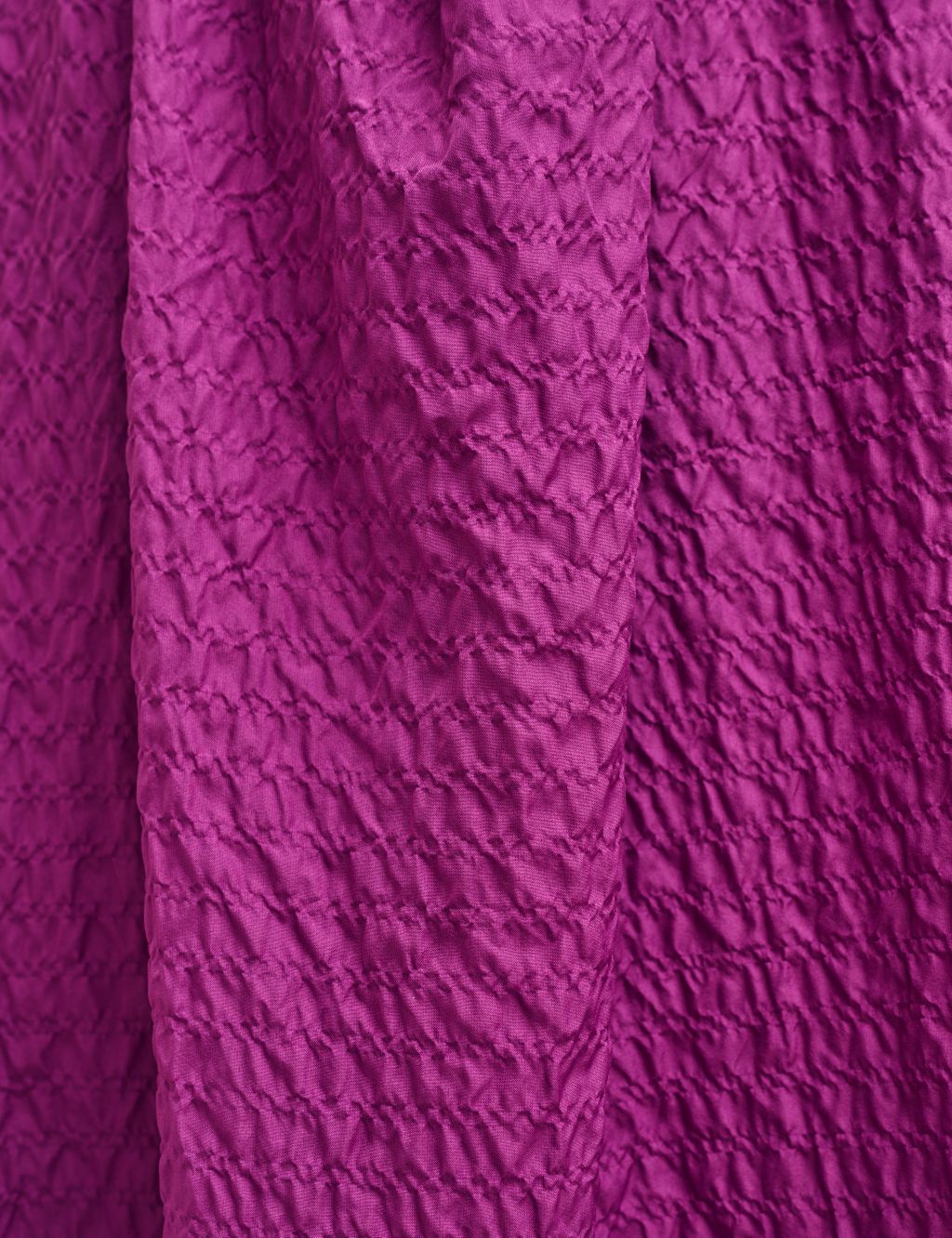 Textured V-Neck Midi Smock Dress image 7