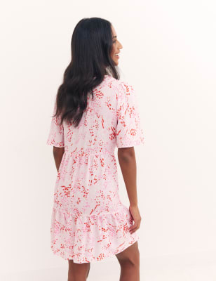 

Nobody's Child Minivestido cruzado de escote en pico con estampado animalWomens - Pink Mix, Pink Mix