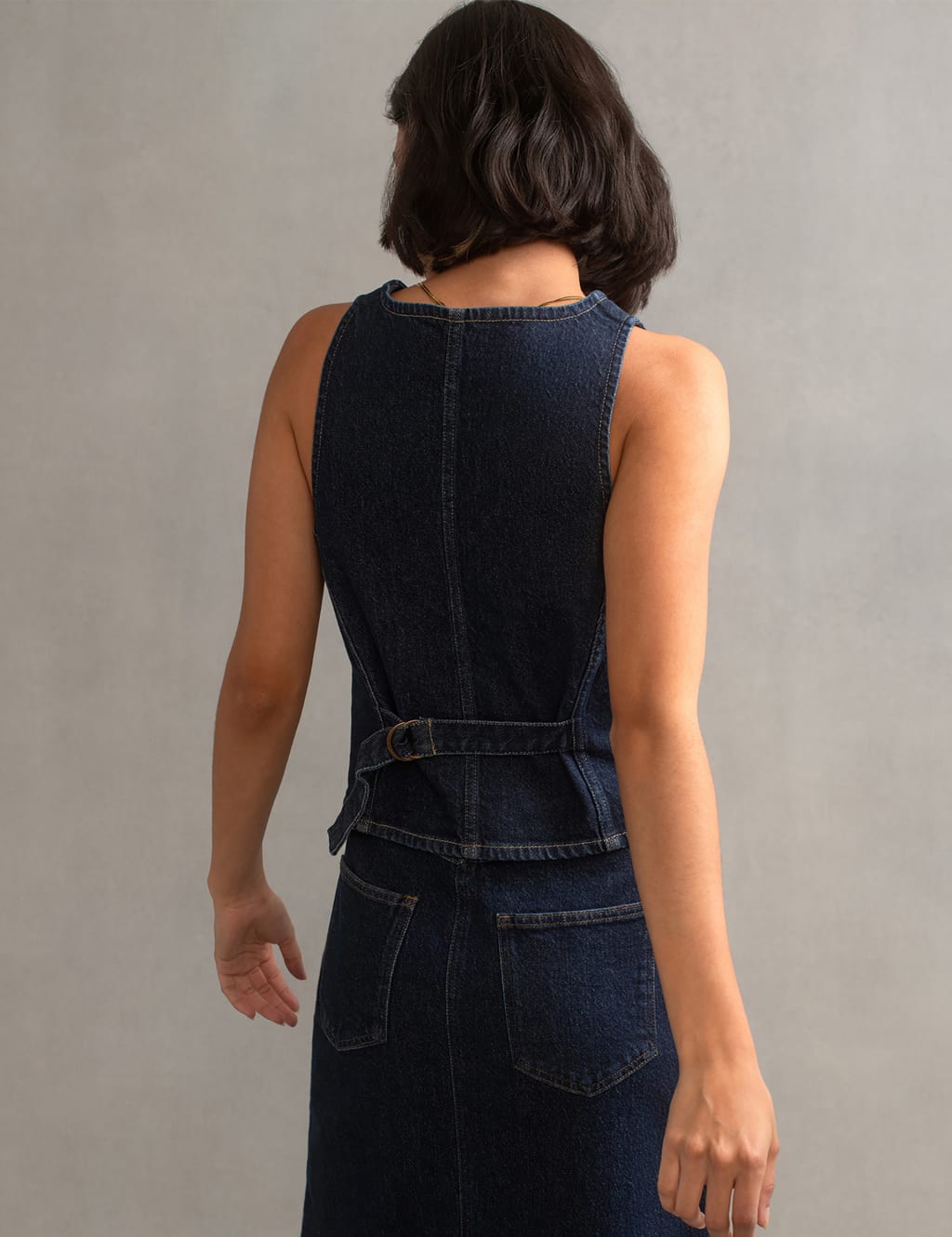 Denim Single Breasted Waistcoat image 4