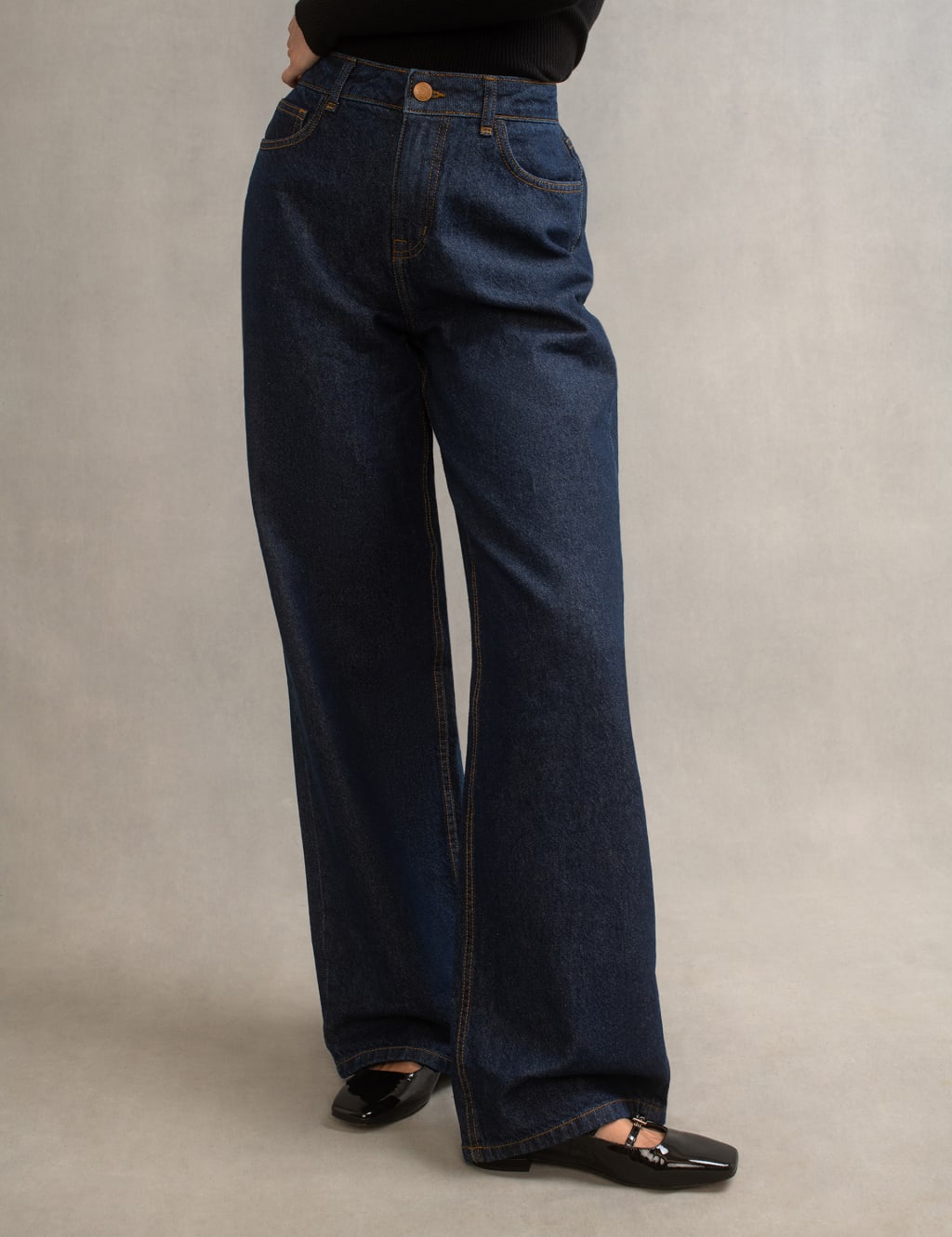 High Waisted Wide Leg Jeans image 2