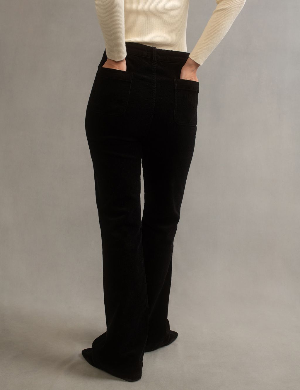 Cord Flared Trousers image 3