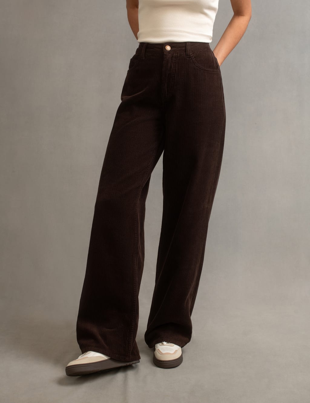 Cord Wide Leg Trousers image 2