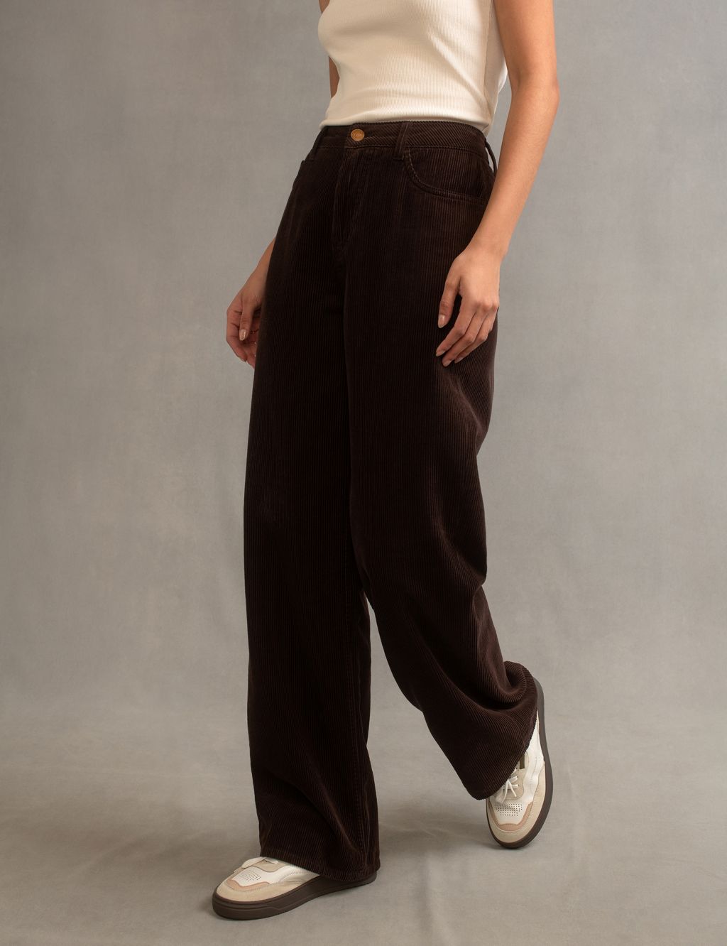 Cord Wide Leg Trousers image 4