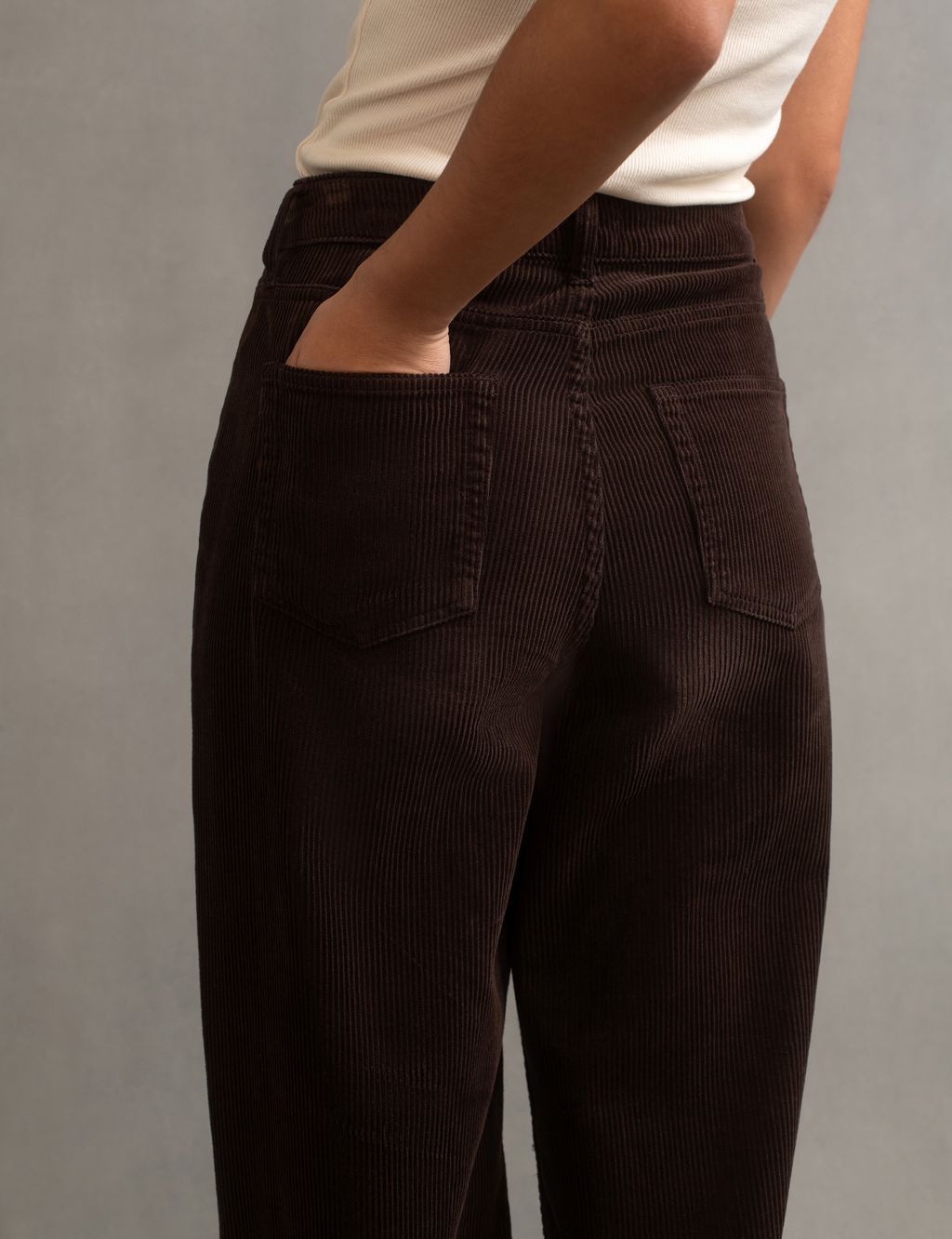 Cord Wide Leg Trousers image 5