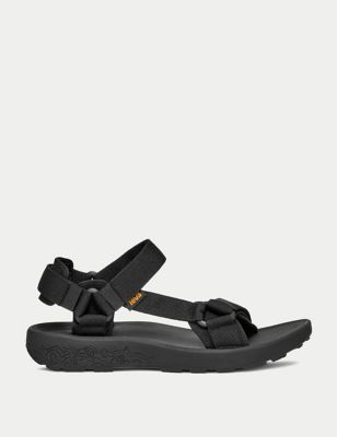 Teva Womens Hydratrek Ankle Strap Flat Sandals - 9 - Black, Black