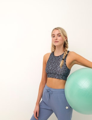 

Womens Nobody's Child Star Print Scoop Neck Crop Top - Navy Mix, Navy Mix