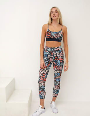 

Womens Nobody's Child Floral High Waisted 7/8 Gym Leggings - Multi, Multi