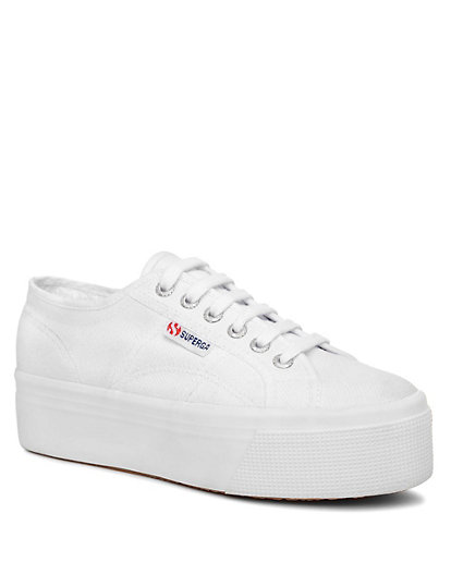 White Canvas Trainers